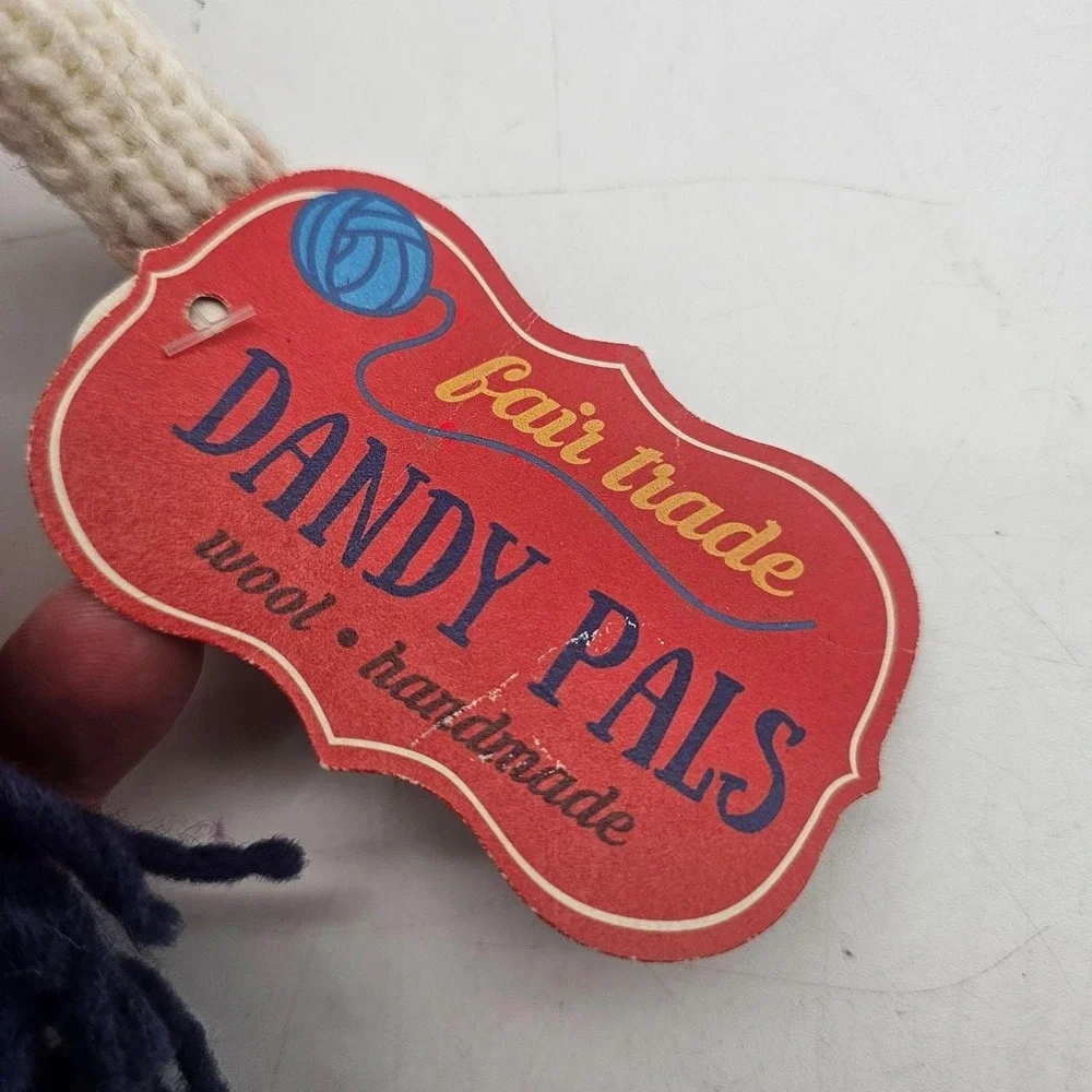 Dandy Pals Cowboy Knit Plush Stuffed Doll Toy Small Wool Handmade Ecuador